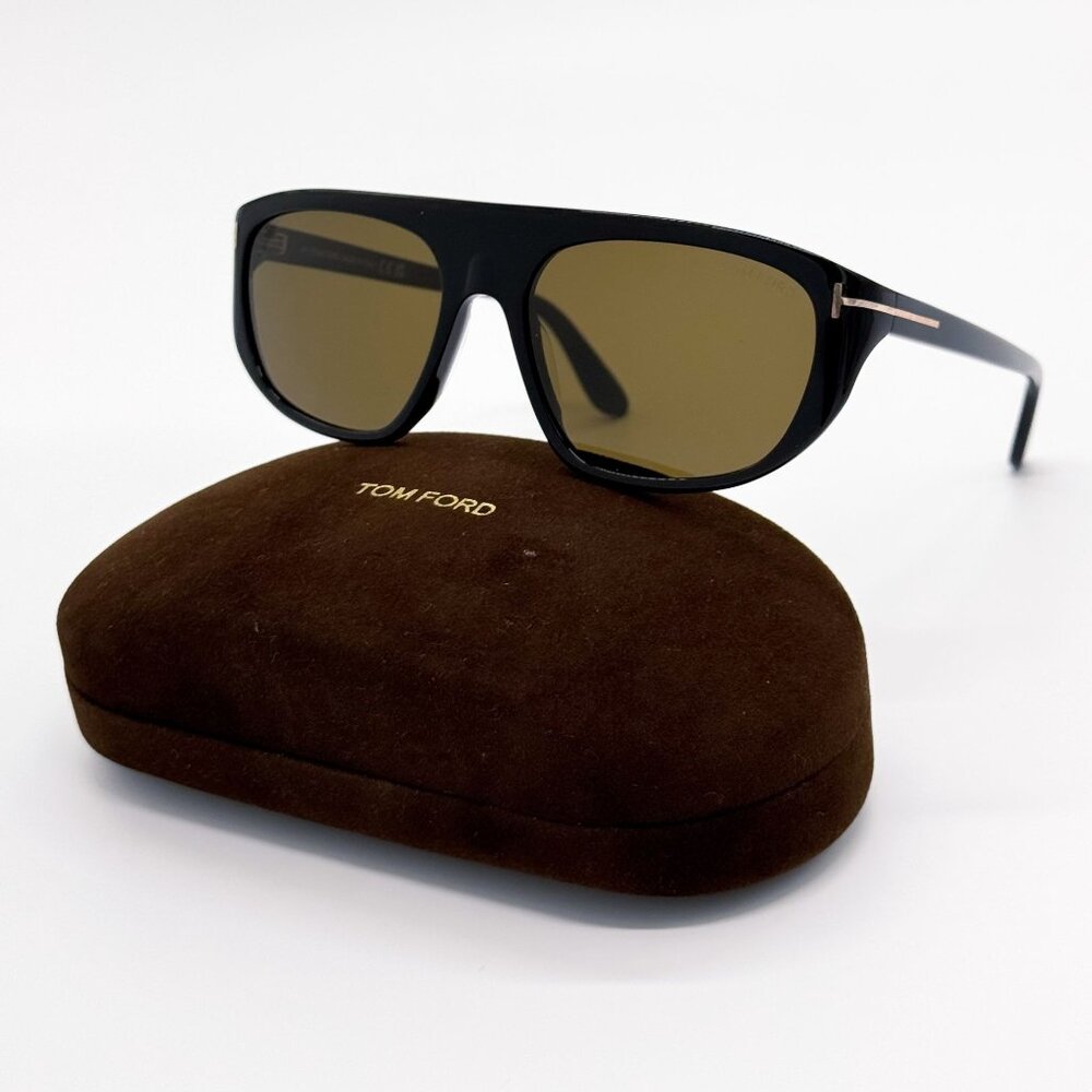 NEW TOM FORD SUNGLASSES EDWARD-02 TF1002 01J BLACK UNISEX EYEWEAR FT1002/S 01J